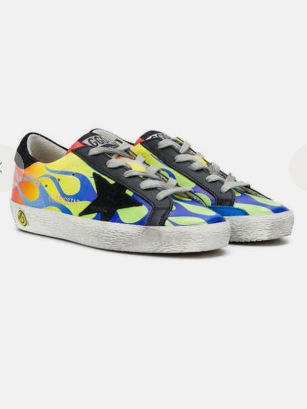 Golden Goose Kids Flame-Print Sneakers in Sz 10